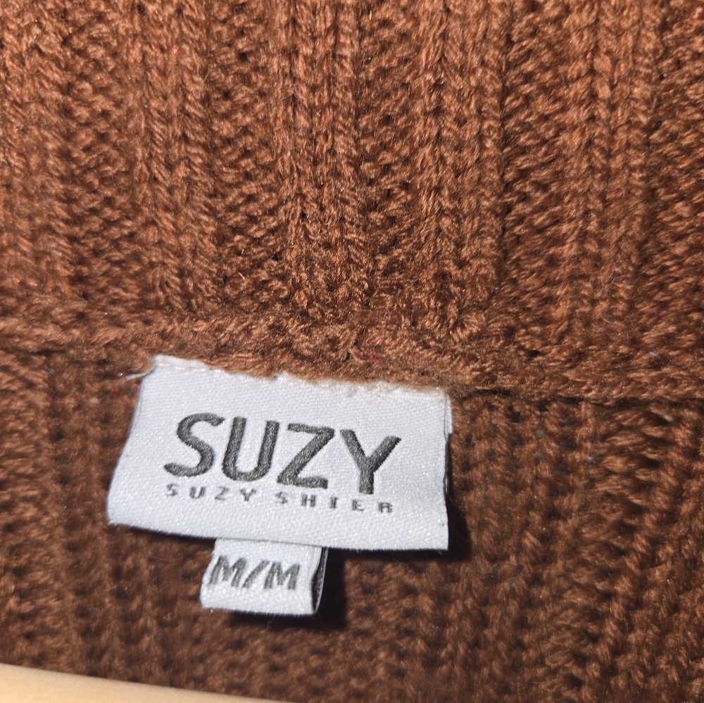 Suzy Shier Burnt Orange Sweater - Picture 3 of 7
